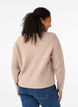 Cardigan en maille avec lien à nouer, Simply Taupe Mel., Model image number 1