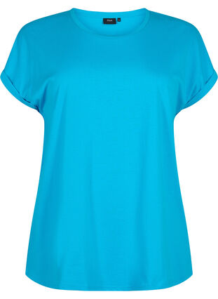 T-shirt à manches courtes en mélange de coton, Hawaiian Ocean, Packshot image number 0