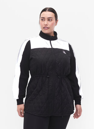 Veste de sport réfléchissante avec taille réglable, Black w. Reflex, Model image number 0