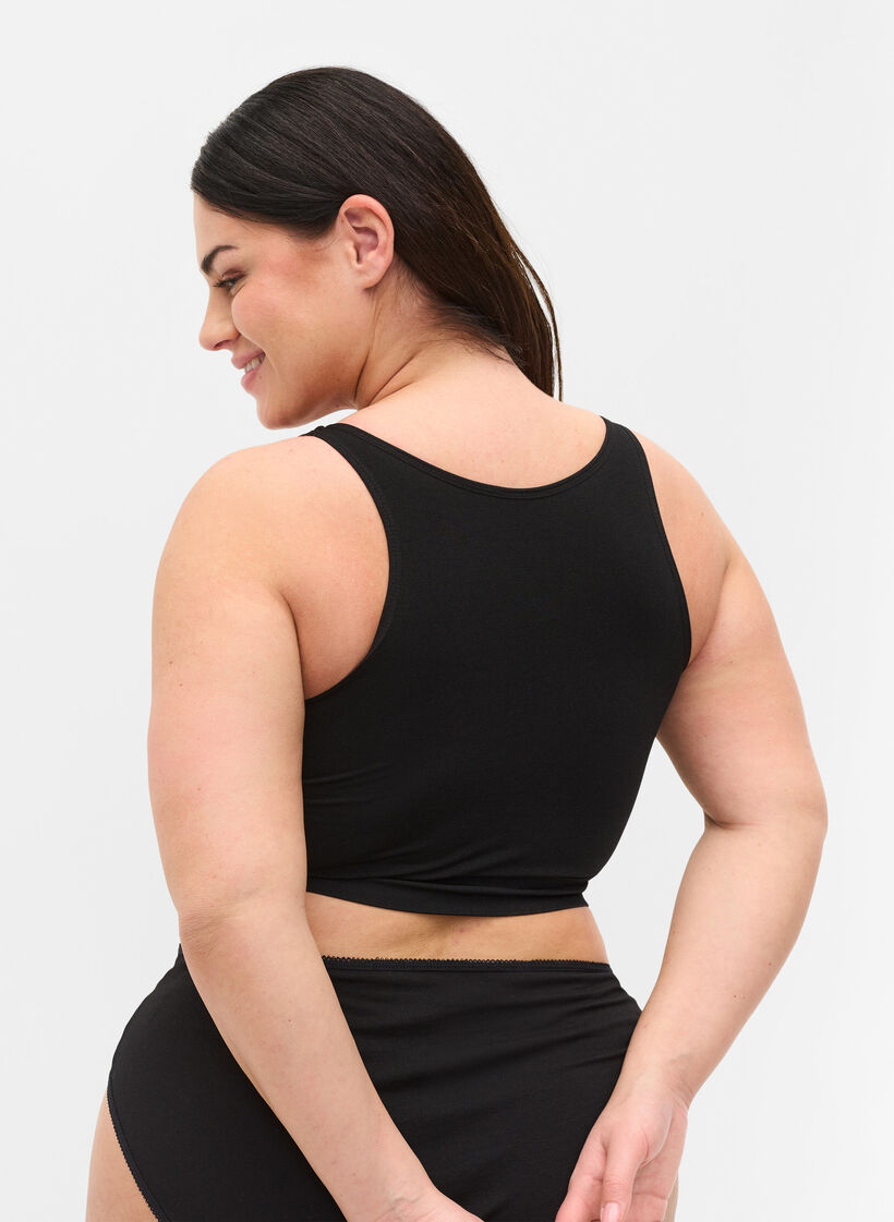 Soutien-gorge légèrement rembourré avec détails , Black, Model image number 1