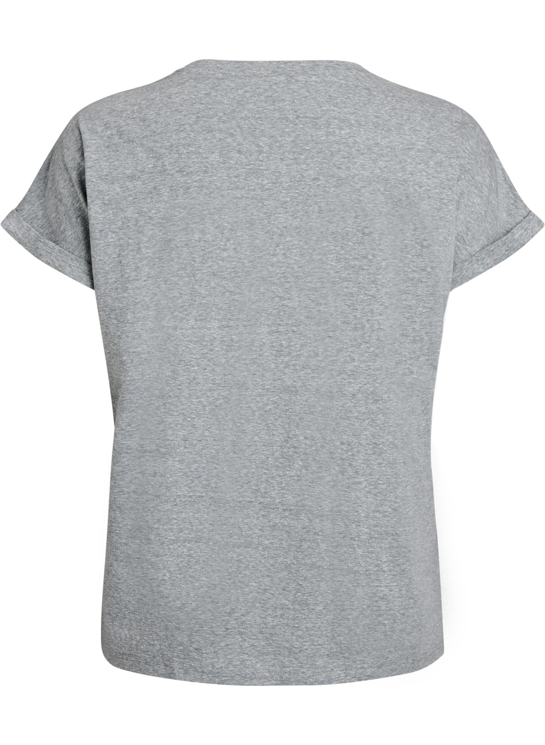 Zizzi T-shirt m&eacute;lang&eacute; &agrave; manches courtes, Vert fonc&eacute;, Packshot image number 1