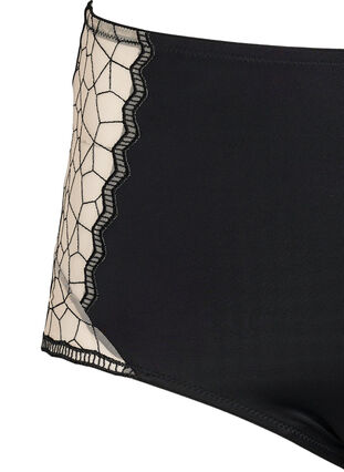 Culotte taille haute avec motif, Black, Packshot image number 2