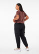 Pantalon avec poches cargo et taille élastiquée, Noir, Model image number 1