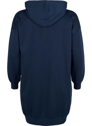 Robe sweat-shirt avec capuche et fermeture éclair, Navy Blazer, Packshot image number 1