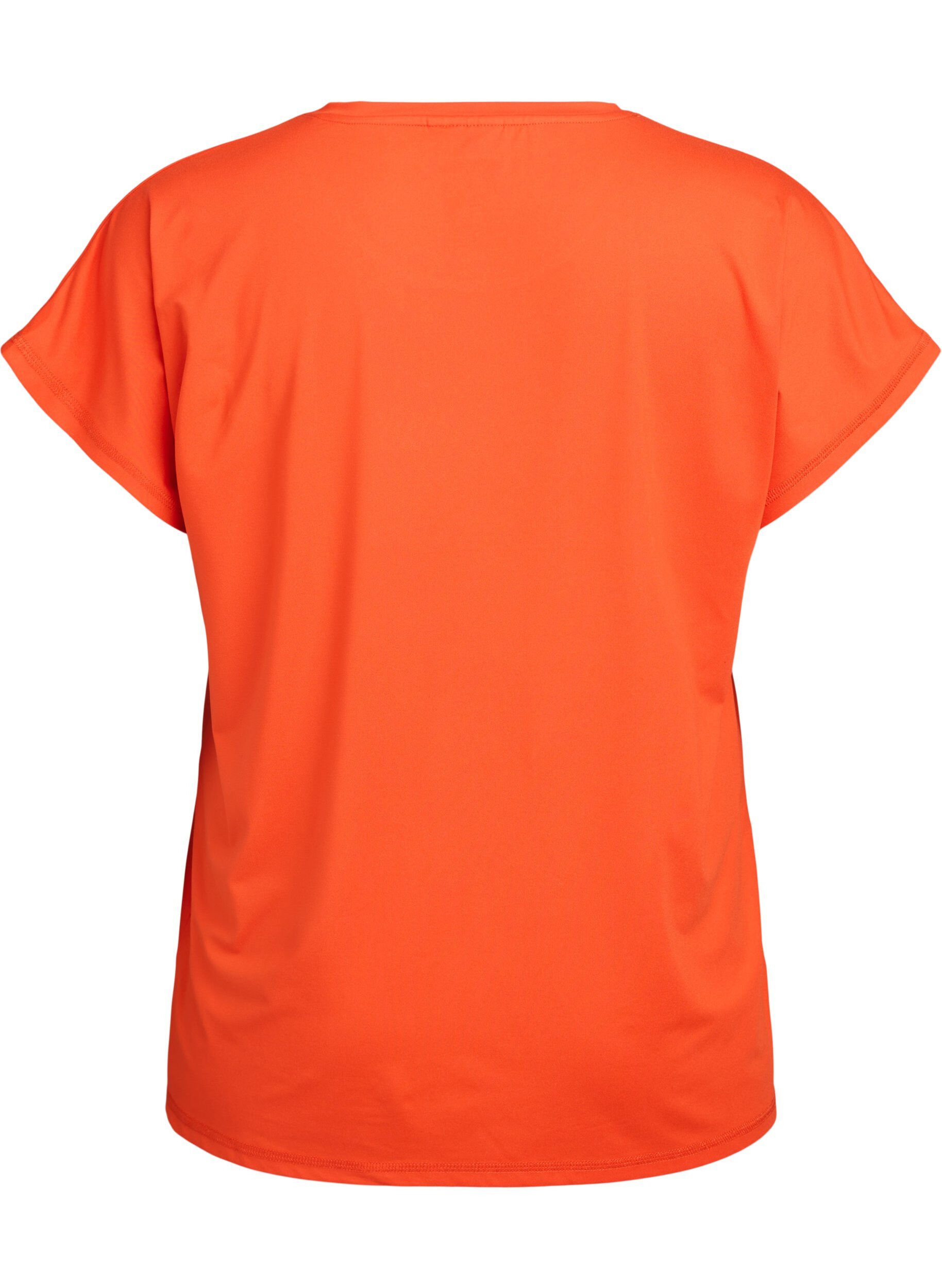 Zizzi T-shirt de sport couleur unie, Orange, Packshot image number 1