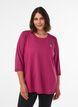 Haut de sport avec manches 3/4, Rose, Model image number 0