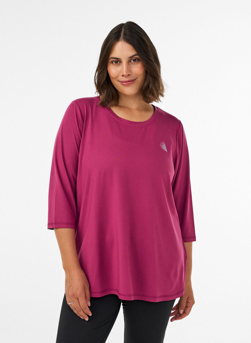 Haut de sport avec manches 3/4, Rose, Model image number 0