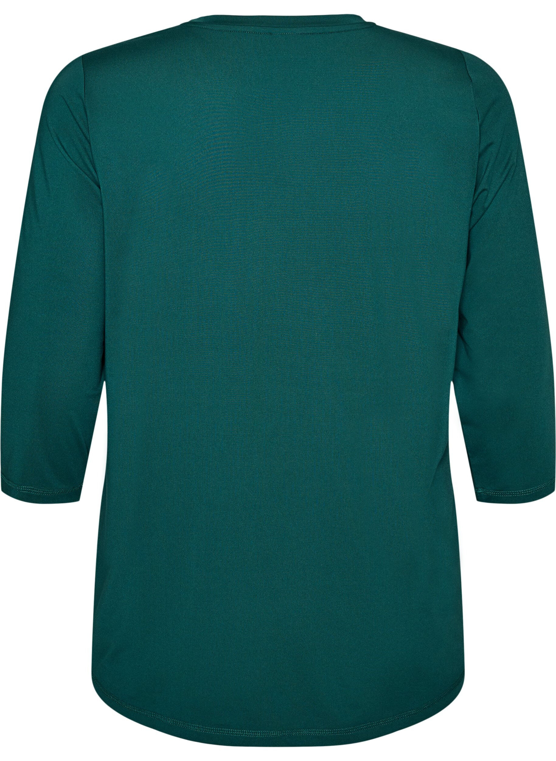 ZizziSports top with 3/4 sleeves, Vert fonc&eacute;, Packshot image number 1