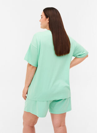T-shirt à manches courtes en coton, Lichen, Model image number 1
