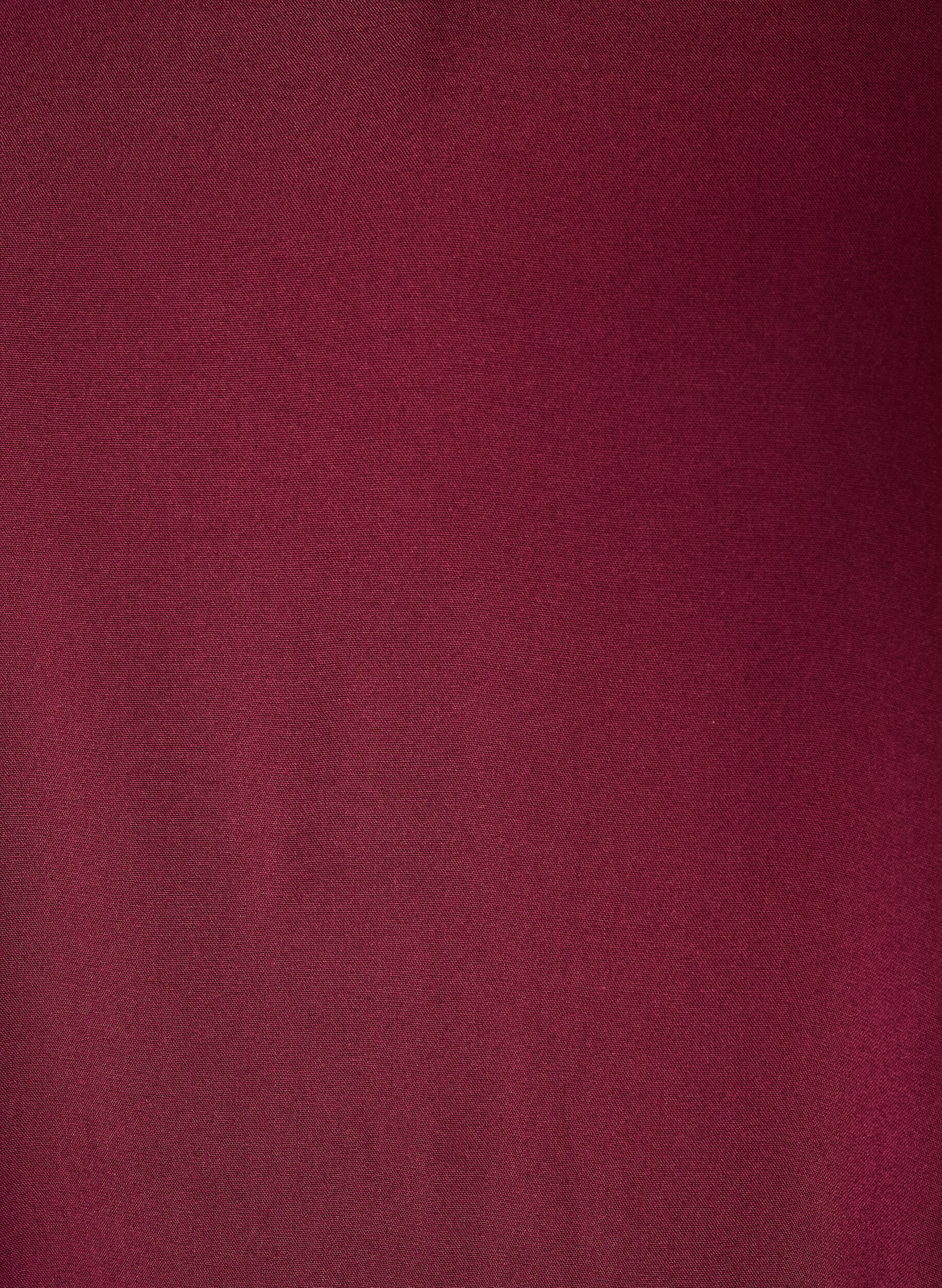 ZizziBlouse en viscose avec col en V et ourlet arrondi, Bordeaux, Packshot image number 2