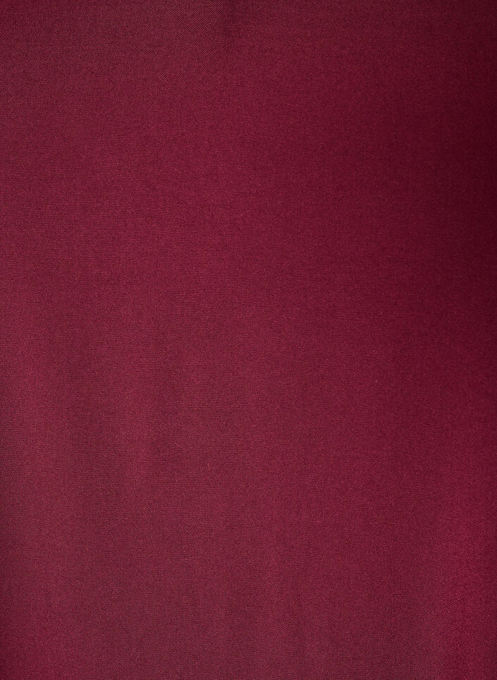 Blouse en viscose avec col en V et ourlet arrondi, Bordeaux, Packshot image number 2