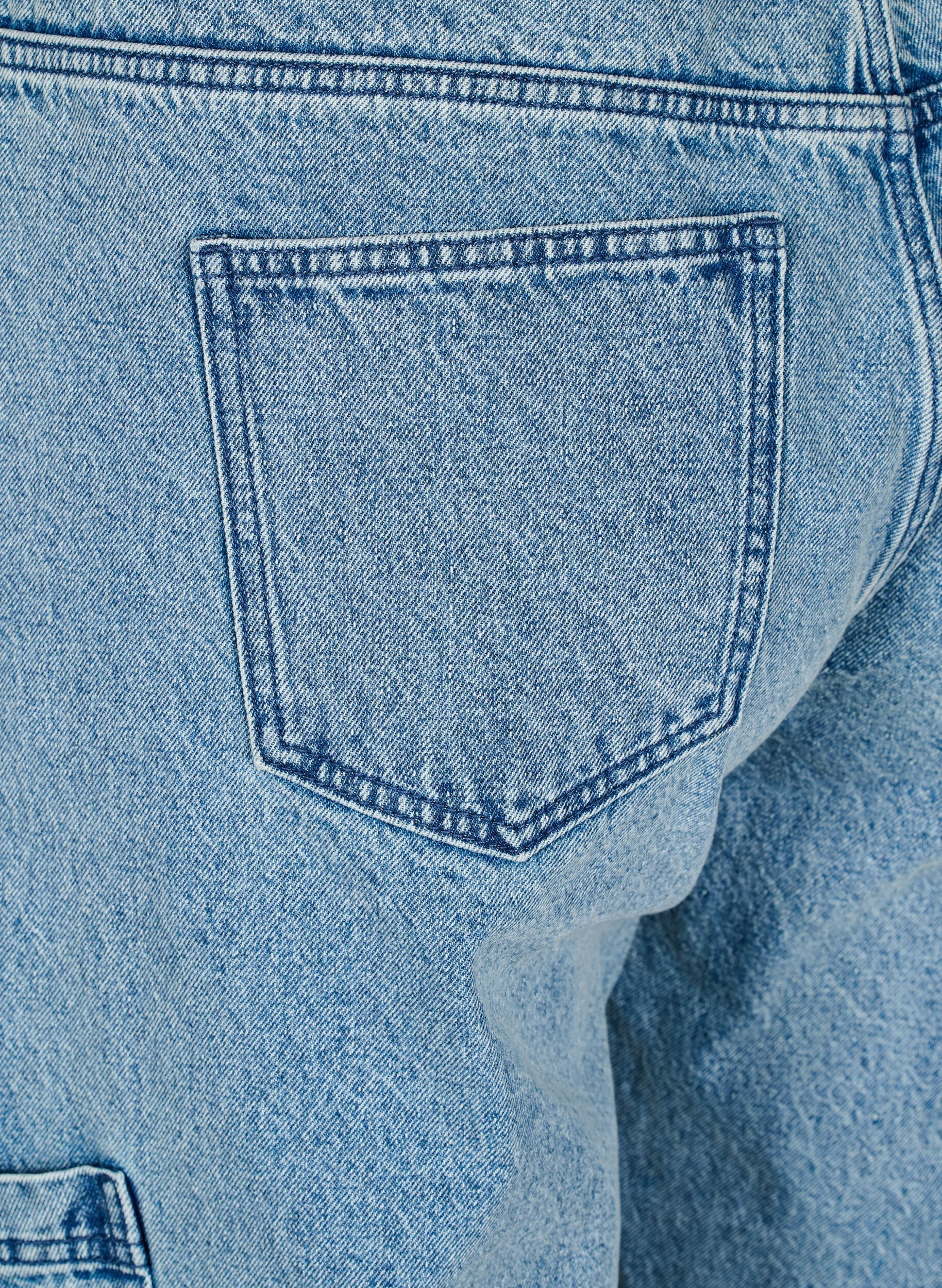 Zizzi Jeans cargo taille haute, Bleu Clair, Packshot image number 3