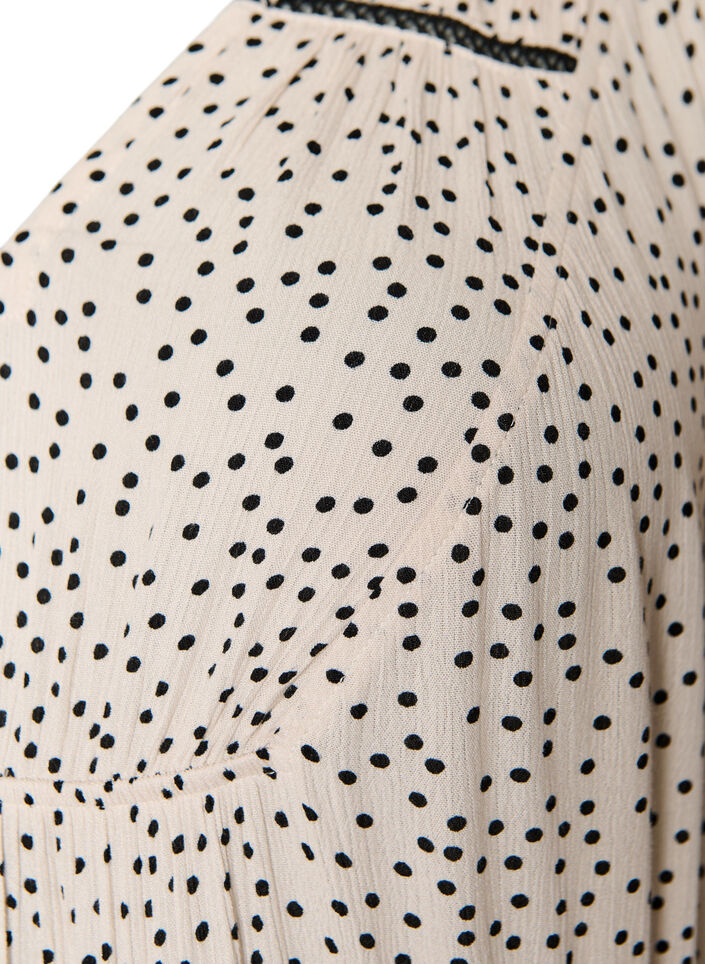 Robe midi en viscose &agrave; motif, Blanc, Packshot image number 3