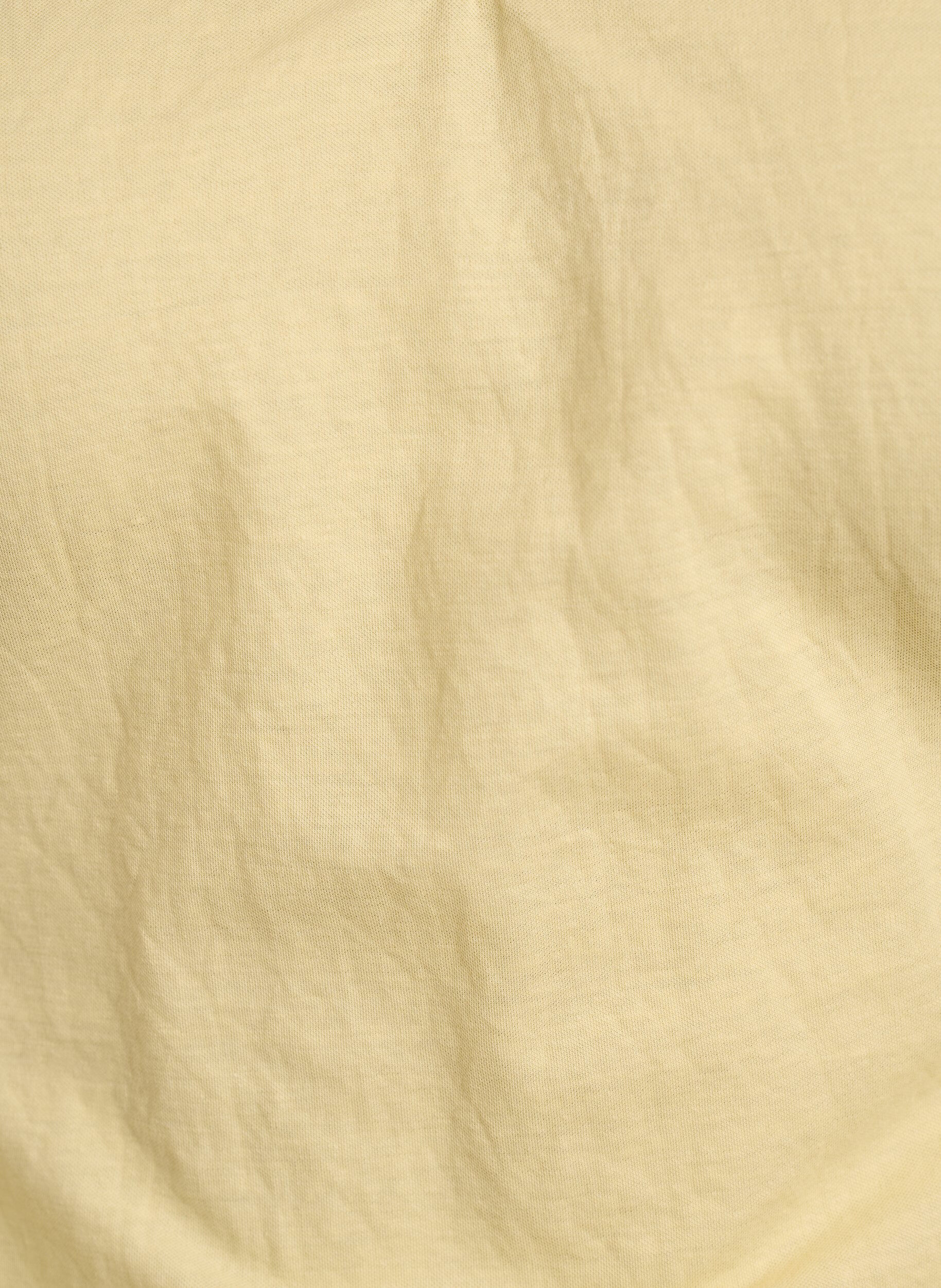 ZizziBlouse en m&eacute;lange de coton avec un col en V et un lien &agrave; nouer, Jaune, Packshot image number 2