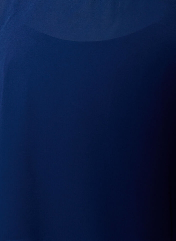 Robe maxi avec plusieurs couches de volants et cape amovible, Bleu, Packshot image number 2