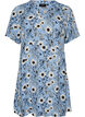 Robe courte avec imprim&eacute; floral, Bleu, Packshot image number 0