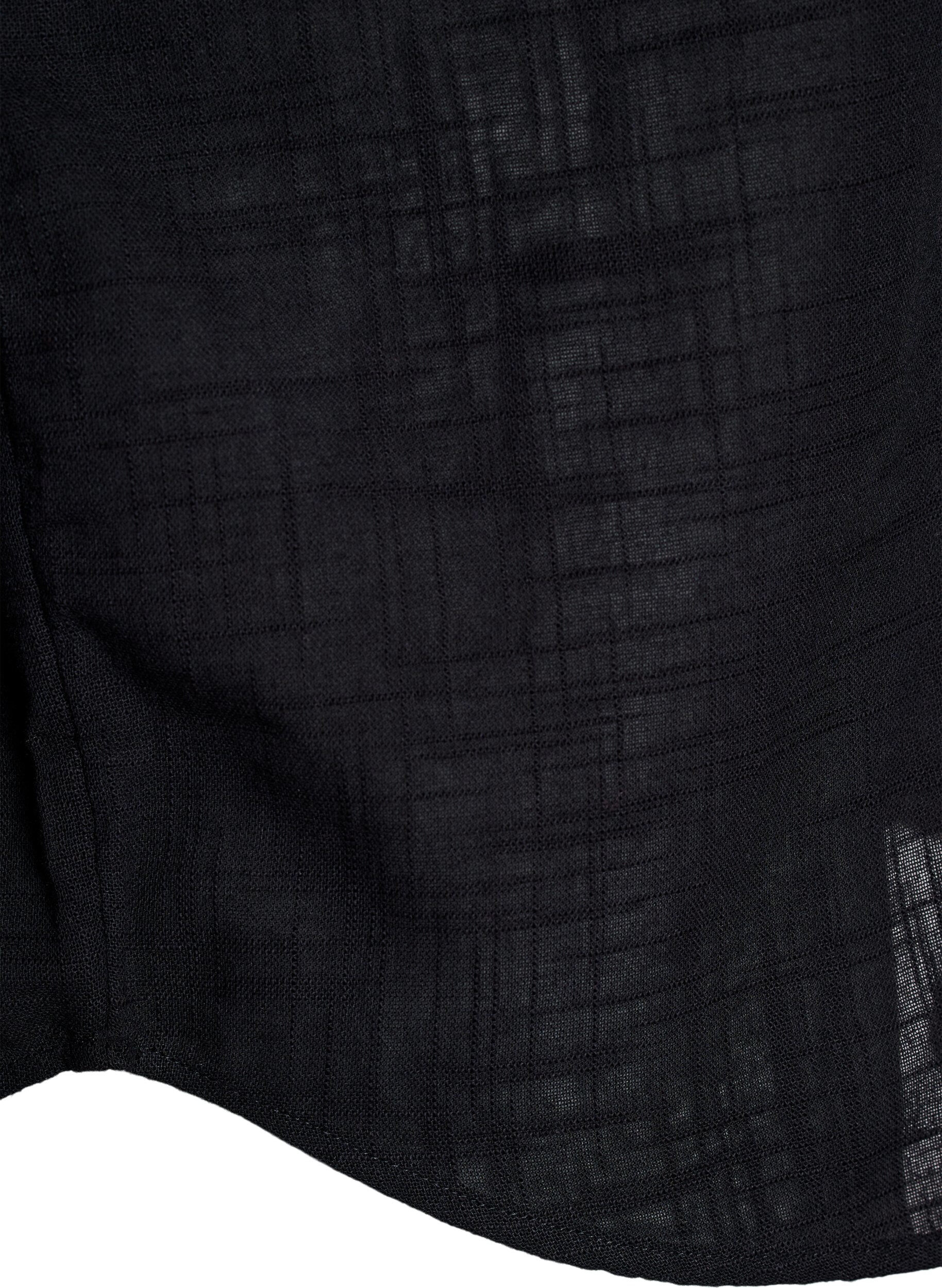 Zizzi FLASH - Chemisier ample avec manches &eacute;bouriff&eacute;es, Noir, Packshot image number 3