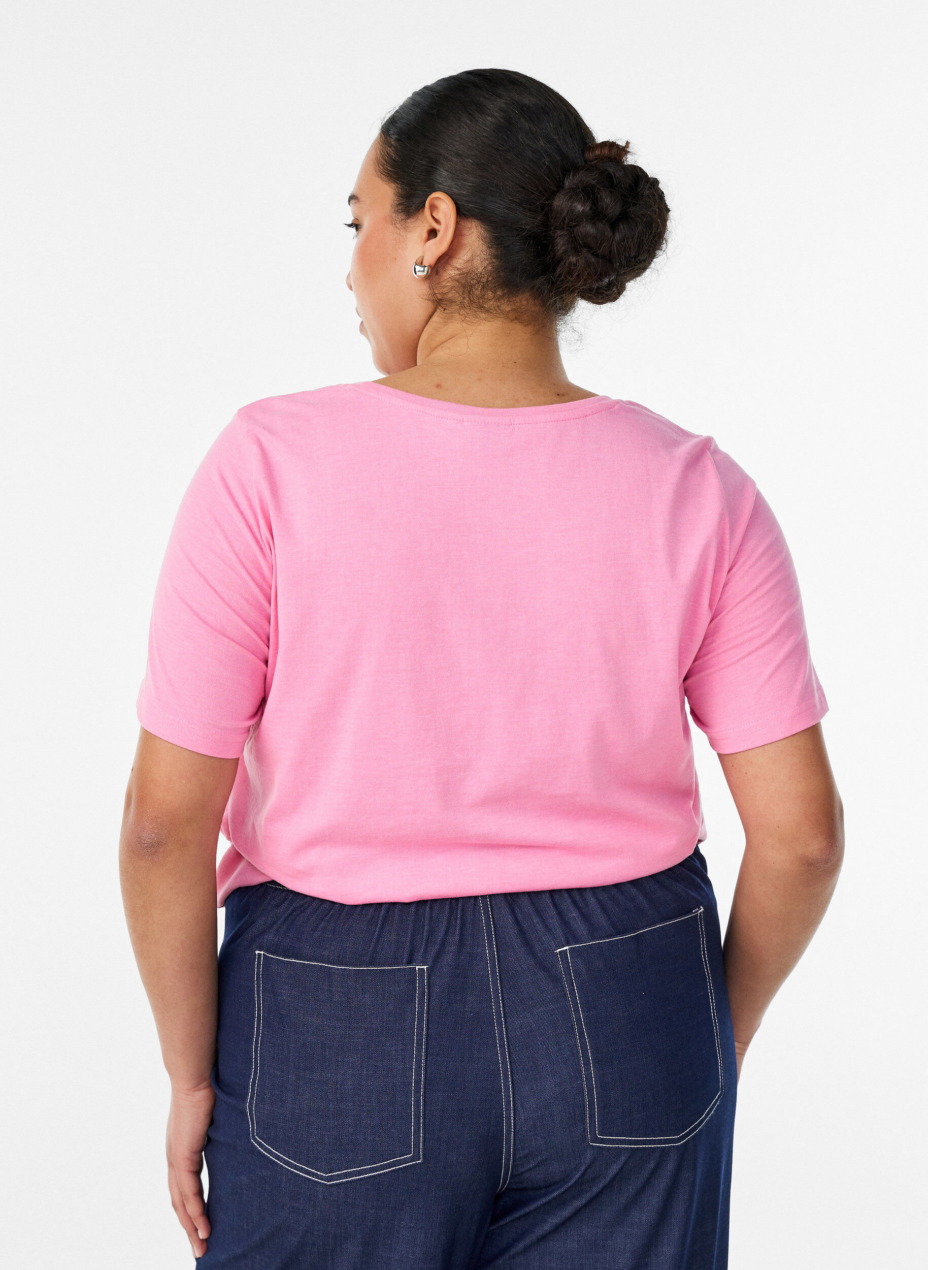 ZizziT-shirt imprim&eacute;, Rose, Model image number 2