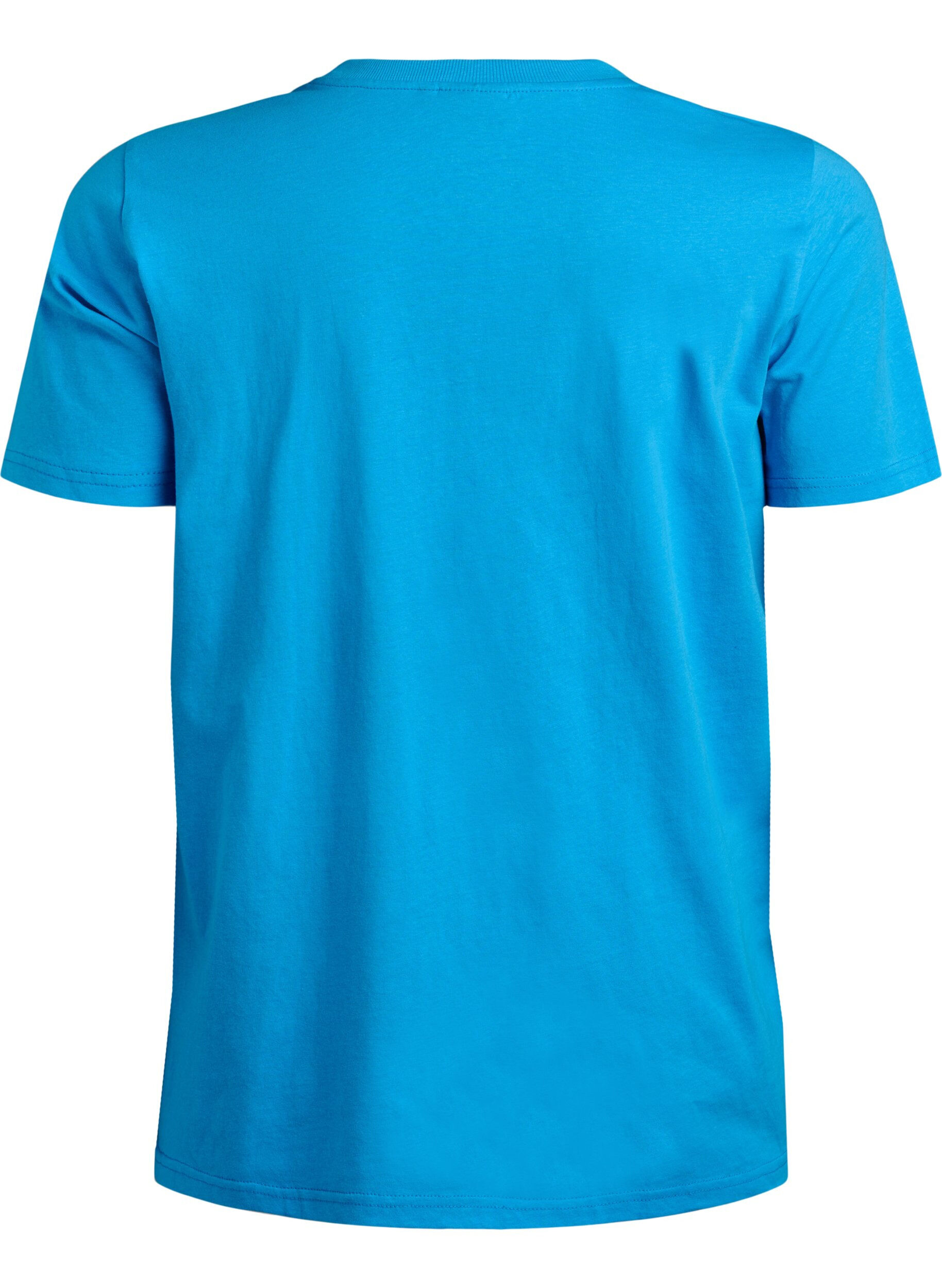 ZizziT-shirt basique en coton &agrave; col rond, Bleu, Packshot image number 1
