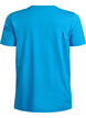 T-shirt basique en coton &agrave; col rond, Bleu, Packshot image number 1