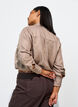 Chemise ample avec col en V, Marron, Model image number 2