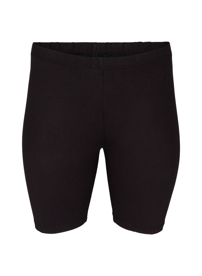 Short cycliste de base de couleur unie, Noir, Packshot image number 0
