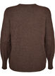 Blouse en maille avec un col rond, Marron, Packshot image number 1