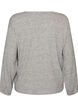 Blouse en jersey c&ocirc;tel&eacute; avec col en V, Gris, Packshot image number 1