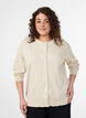 Cardigan en maille fine avec col rond, Beige, Model image number 0