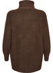 Pull en maille l&acirc;che avec col roul&eacute;, Marron, Packshot image number 1