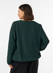 Blouse &agrave; la silhouette ballon avec col en V, Vert fonc&eacute;, Model image number 2