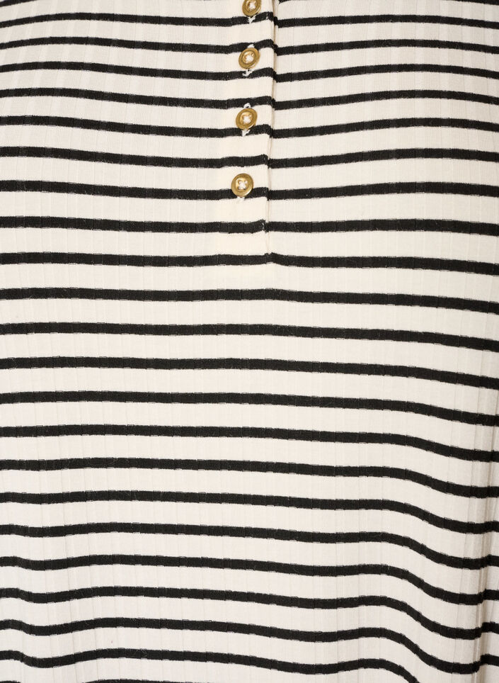 Chemise de nuit &agrave; rayures en jersey de viscose, Vanille, Packshot image number 2