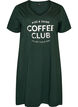 Chemise de nuit en coton biologique et &agrave; col en V, Vert fonc&eacute;, Packshot image number 0