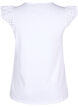 T-shirt en coton biologique avec broderie anglaise, Bright White, Packshot image number 1