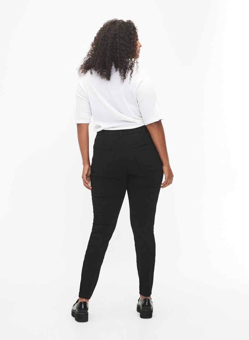 Jeggings en coton m&eacute;lang&eacute;, Black, Model image number 1