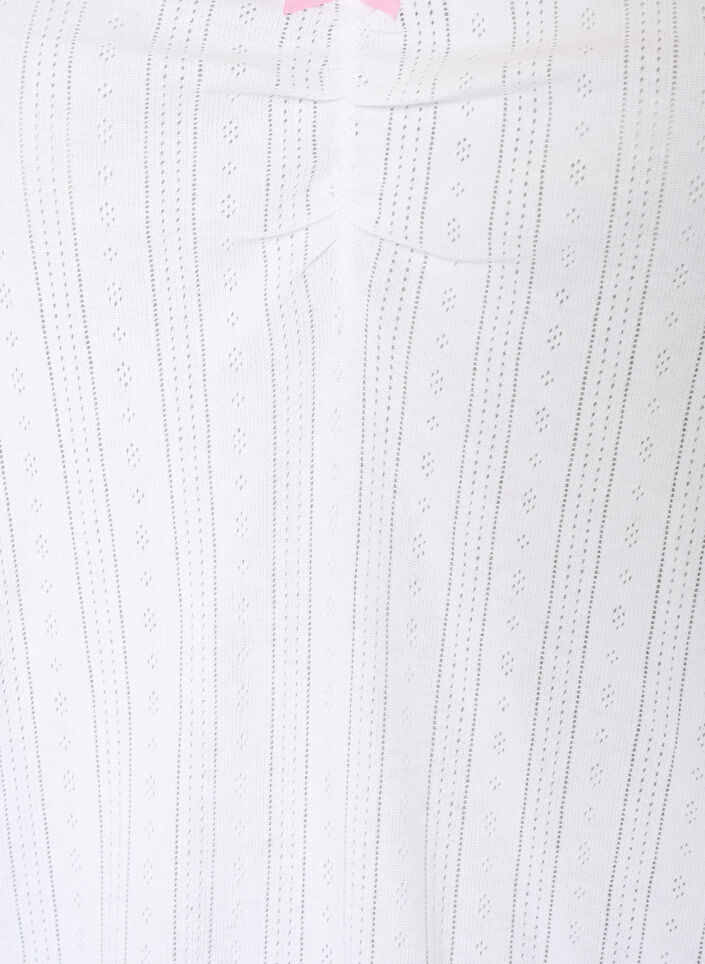 Haut de nuit en coton biologique avec broderie ajour&eacute;e, Blanc, Packshot image number 2