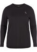 T-shirt fitness &agrave; manches longues, Noir, Packshot image number 0