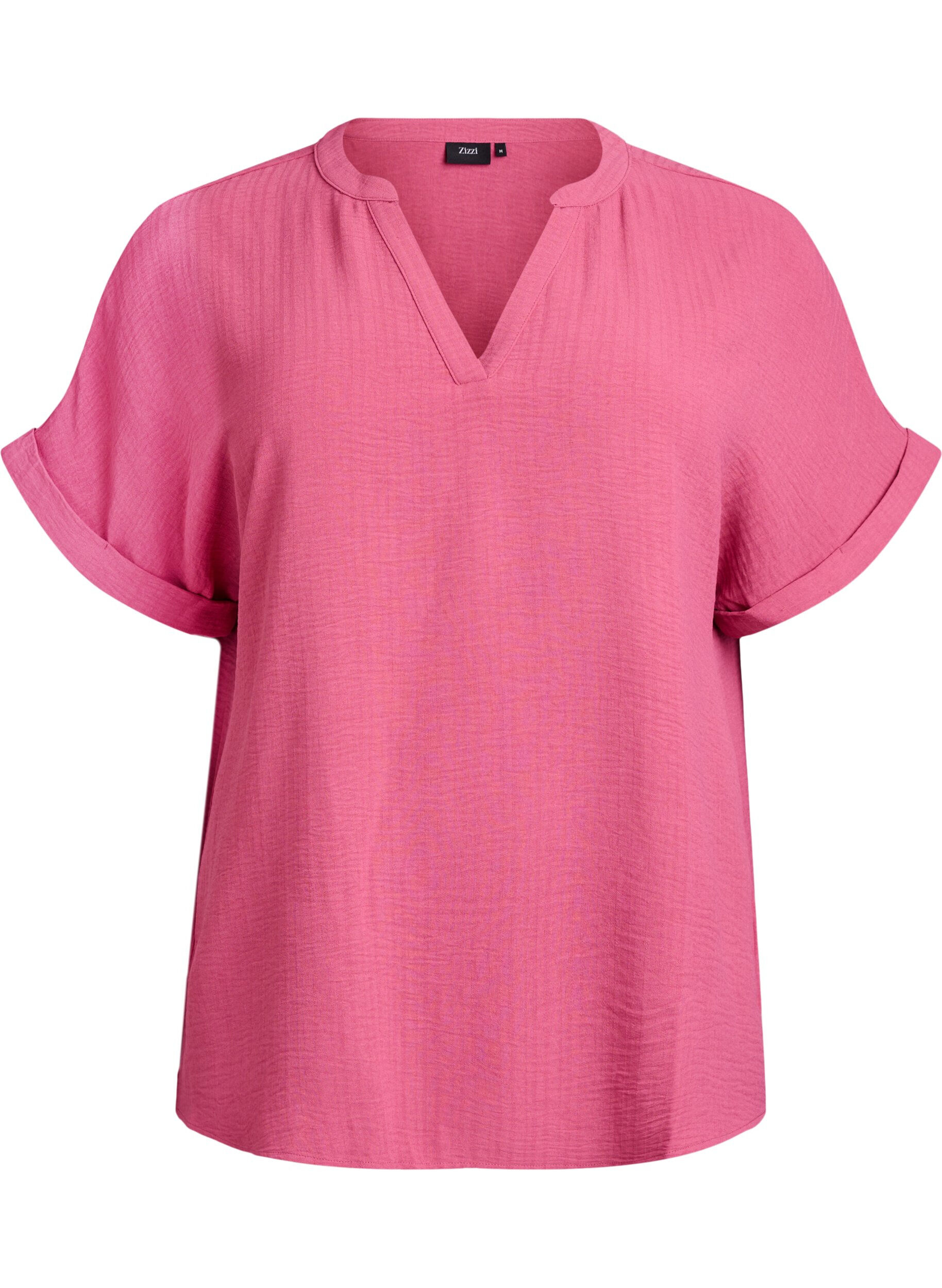 Chemisier ample &agrave; manches courtes