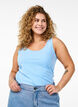 Haut uni Basic en coton, Bleu Clair, Model image number 0