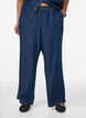 Pantalon large en lyocell aspect denim, Bleu, Model image number 2