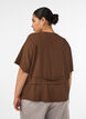 Blouse avec texture et lien &agrave; la taille, Marron, Model image number 2