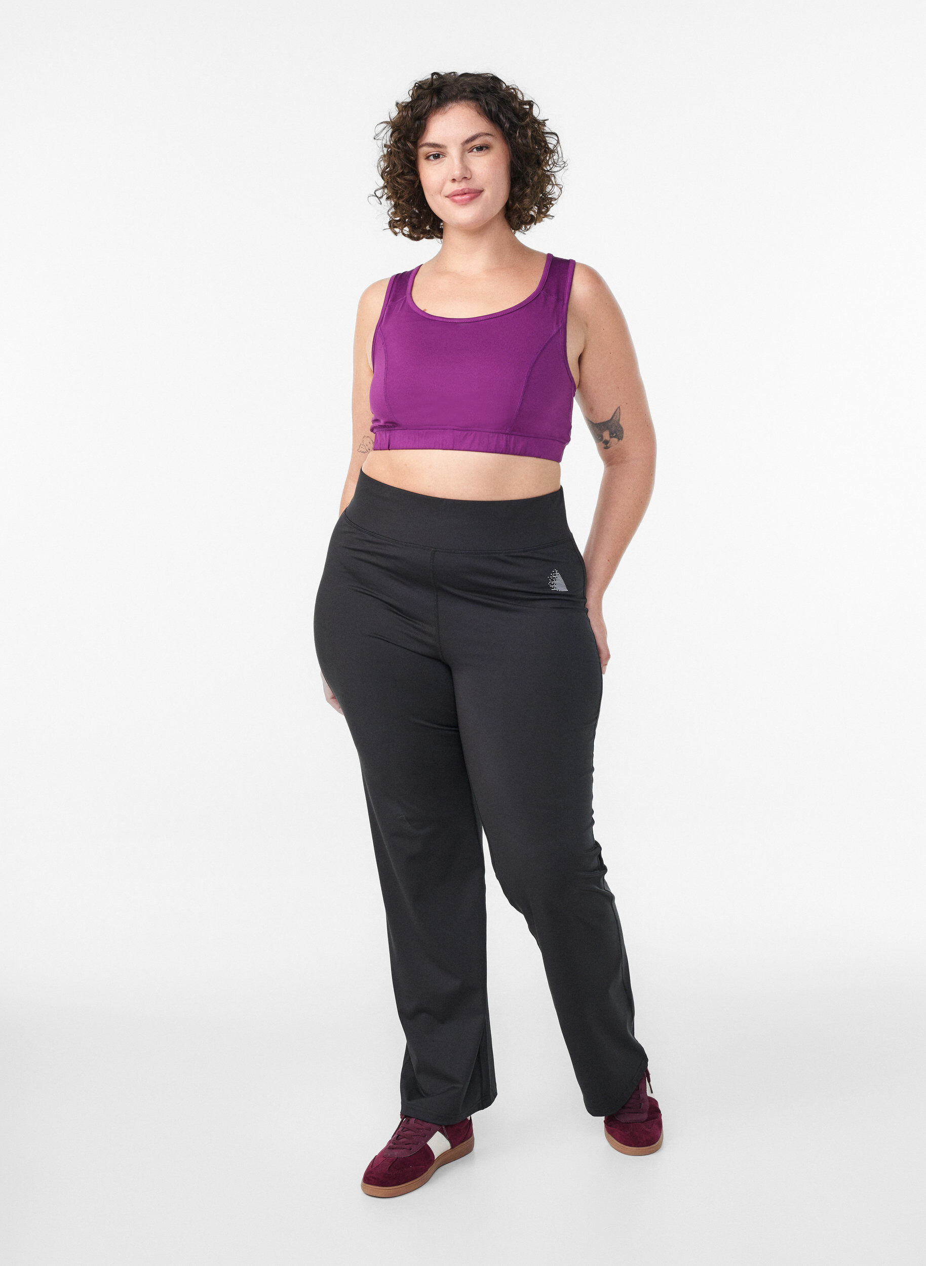 Zizzi Brassi&egrave;re de sport avec dos nageur, Violet, Model image number 1