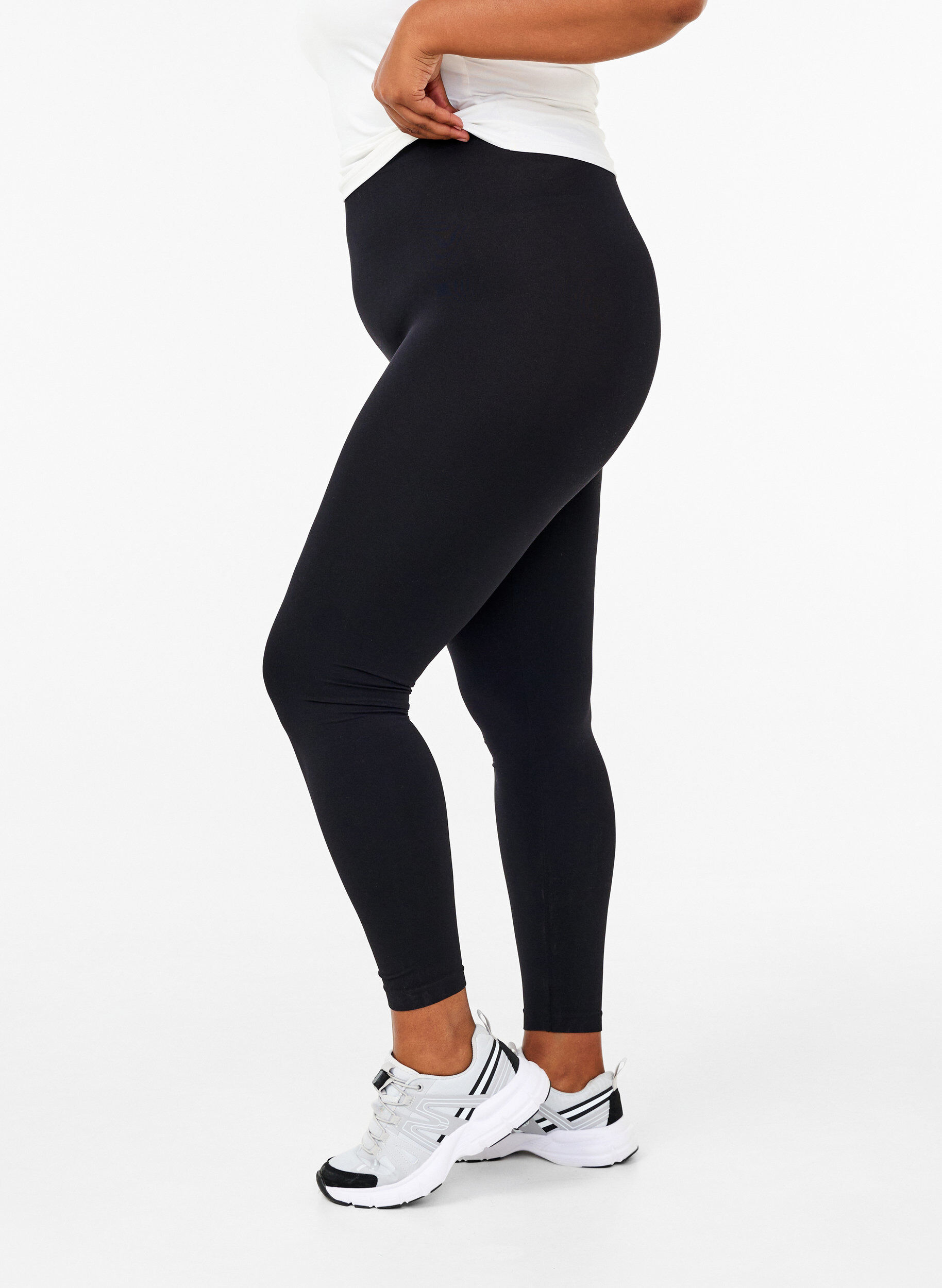 Legging basique sans coutures, Noir, Model