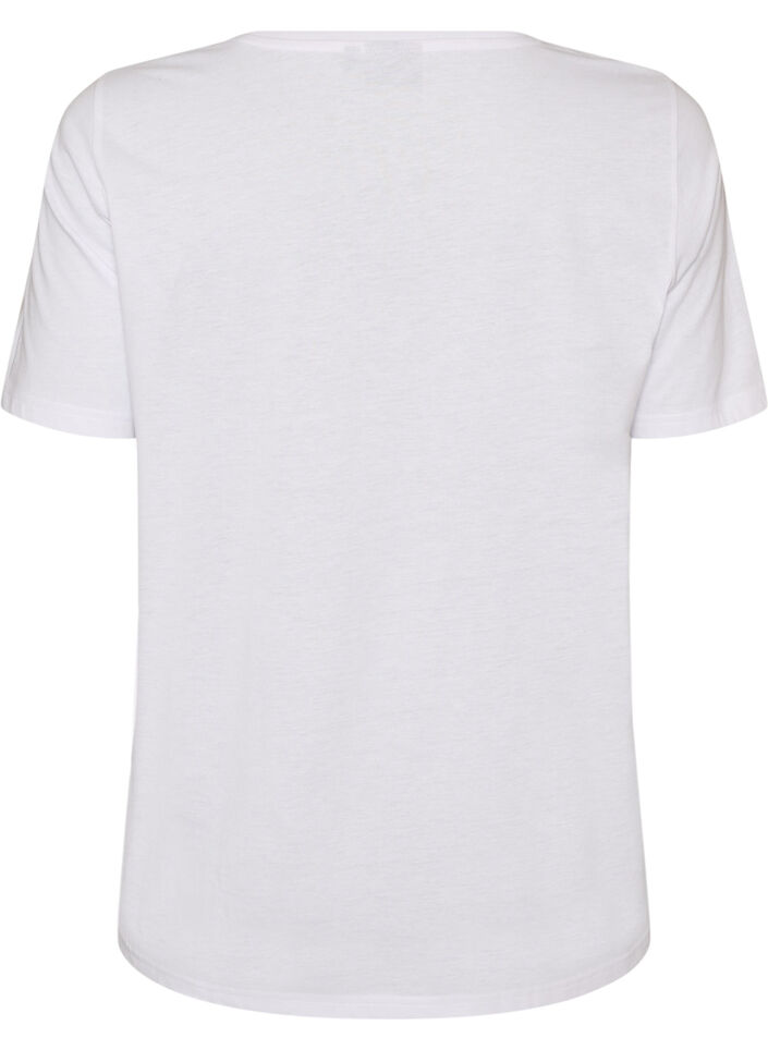 T-shirt imprim&eacute;, Blanc, Packshot image number 1