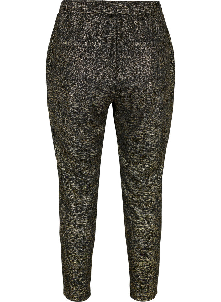  Pantalon Maddison couleur or avec poches, Black w. Gold, Packshot image number 1