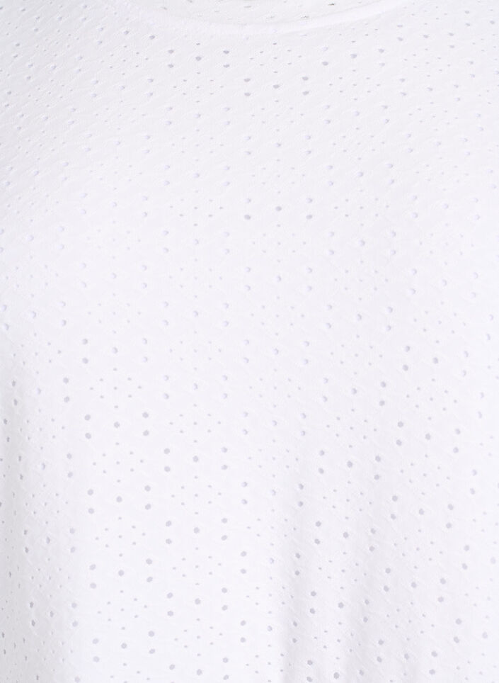 Robe courte avec motif en dentelle et jupe &agrave; volants, Blanc, Packshot image number 2