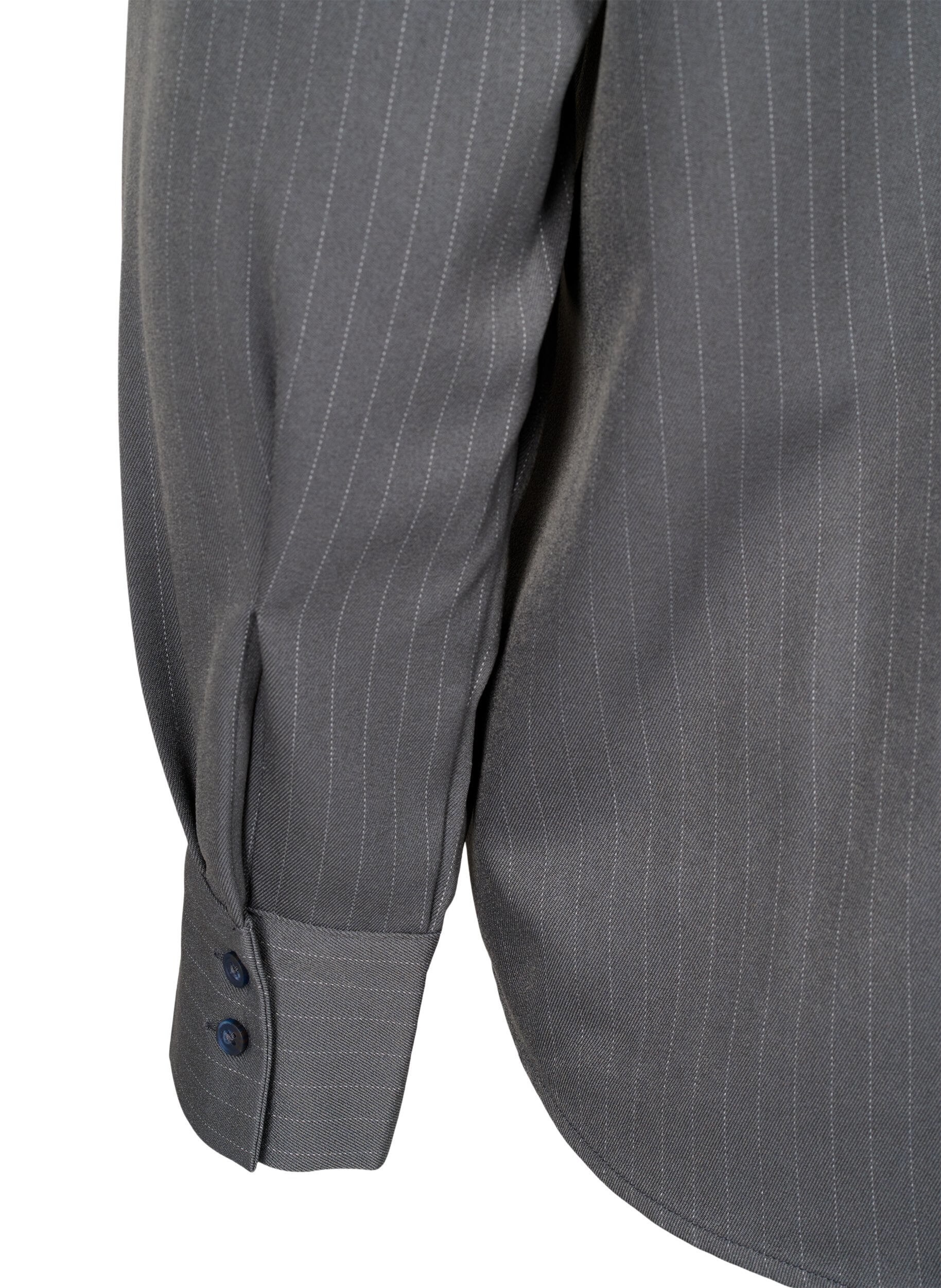 Zizzi  Chemise milleraies &agrave; col et poches de poitrine, Dark Shadow Pin St., Packshot image number 4