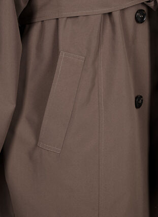 Trench-coat avec ceinture et fente, Chocolate Chip, Packshot image number 3