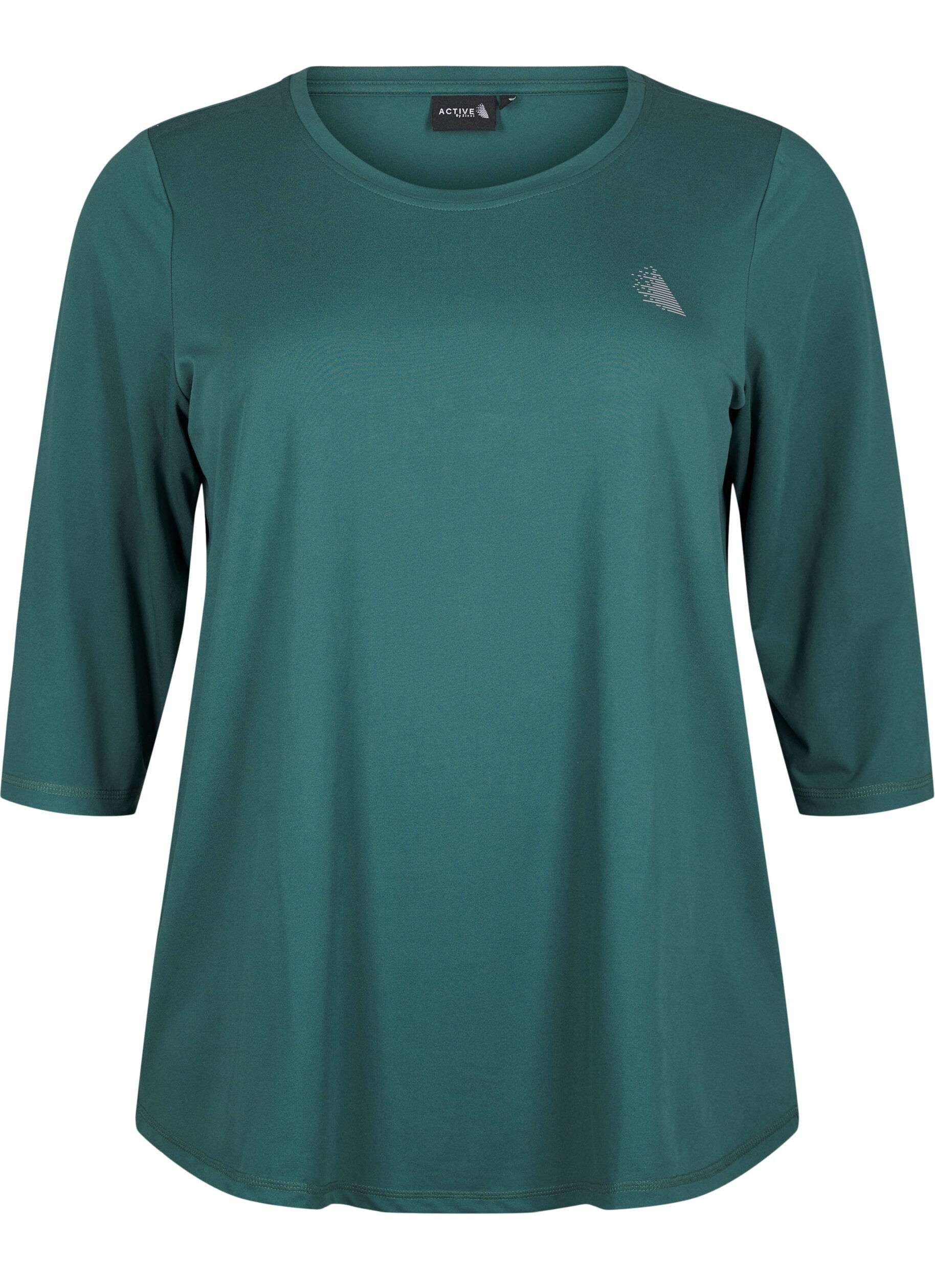 ZizziHaut de sport avec manches 3/4, Vert fonc&eacute;, Packshot image number 0