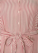 Robe-chemise longue jusqu&rsquo;aux chevilles avec ceinture &agrave; nouer et rayures, Bordeaux, Packshot image number 2
